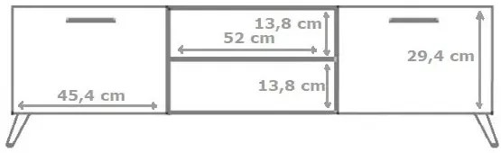 Szafka pod telewizor na nóżkach Karmil