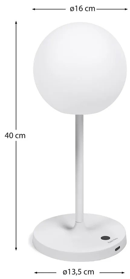 Lampa zewnętrzna LED na USB ze zdalnym sterowaniem i ściemniaczem ø 16 cm Dinesh – Kave Home
