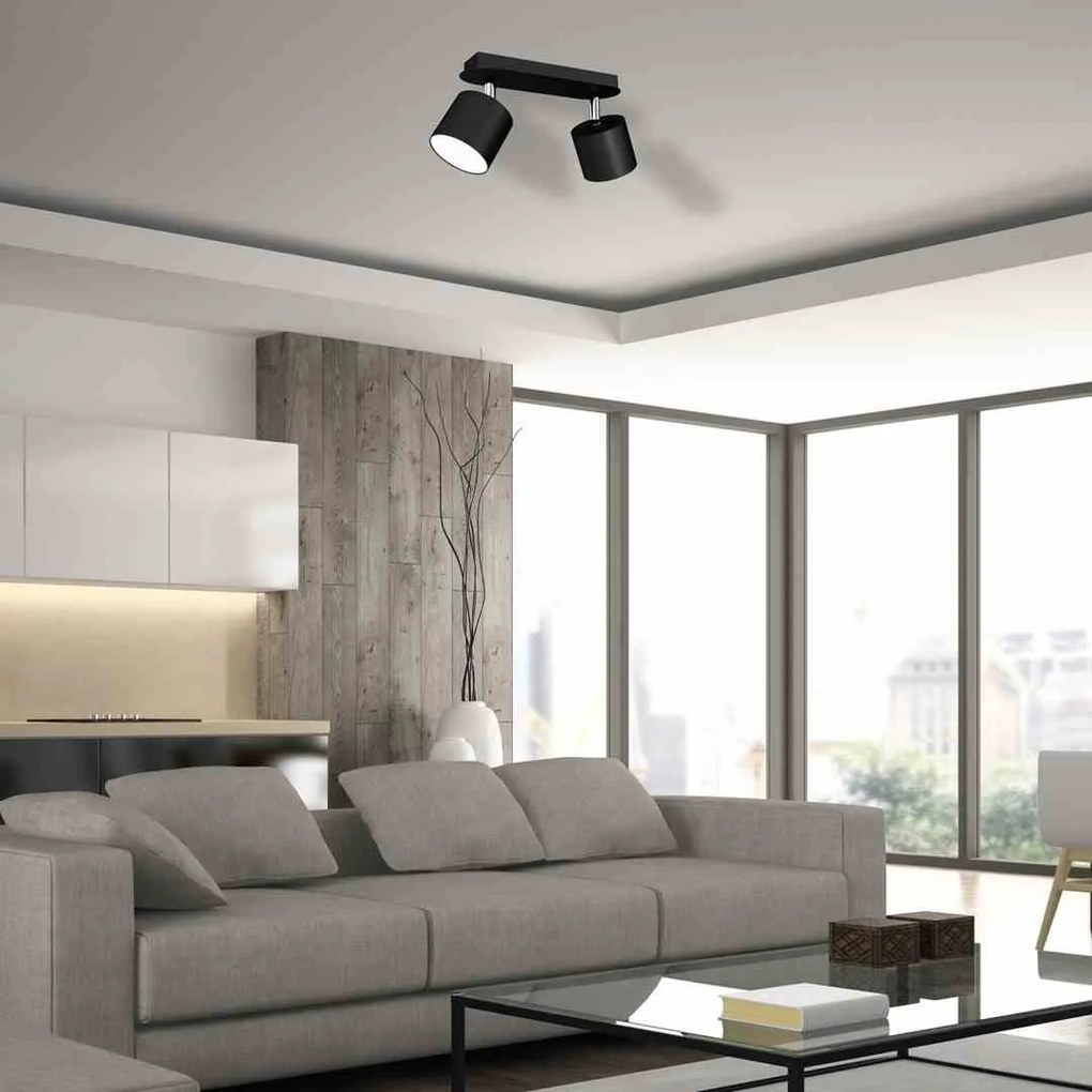 Lampa sufitowa DIXIE BLACK 2xGX53, podwójna, na listwie czarna, kierunkowa