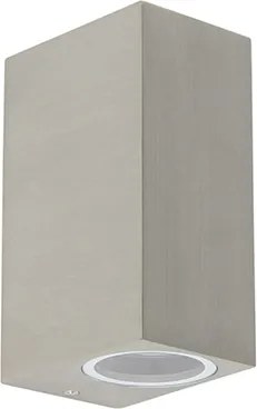 Zestaw 2 nowoczesnych lamp ściennych aluminiowych 2-światłowych IP44 - Baleno