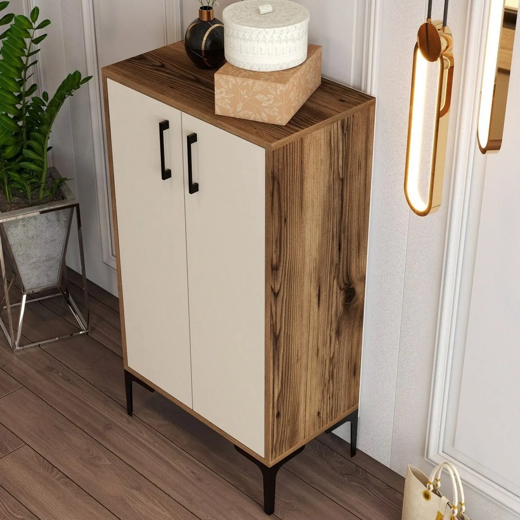 Szafka na buty Prag Walnut and Cream