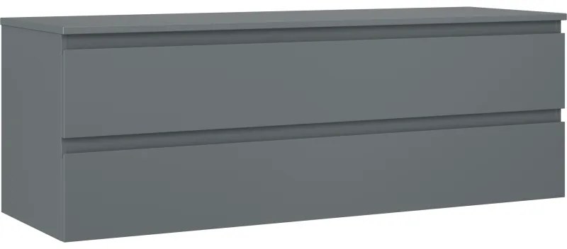 Mexen Orio szafka łazienkowa podumywalkowa 140 cm z blatem, 2 szuflady, grafit mat - 91A10-14047-2-BFFC66