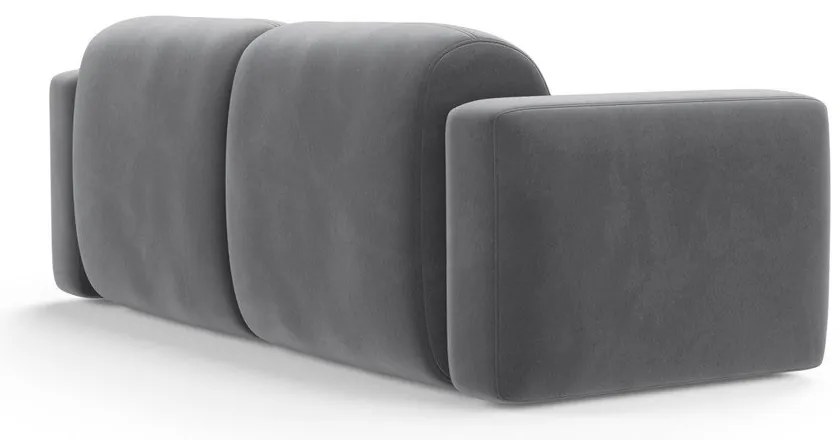 Szara aksamitna sofa 220 cm Strino – Cosmopolitan Design