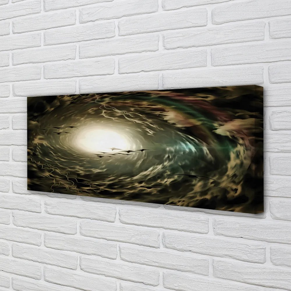 Obraz na płótnie Ptaki na Tle Chmur