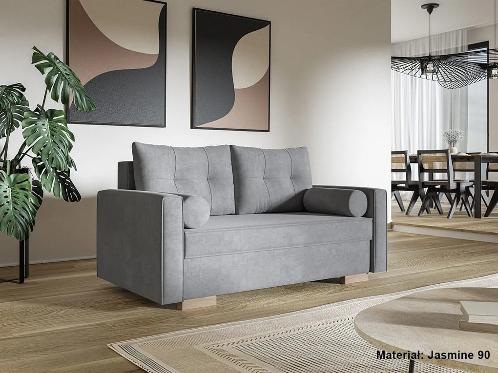 Sofa z funkcją spania COMFORT II DUO 2 osobowa szara nowoczesna