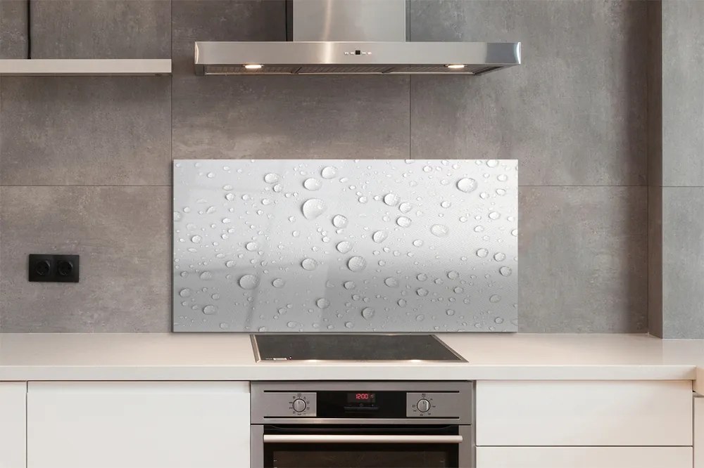 Szklany Panel Krople woda makro