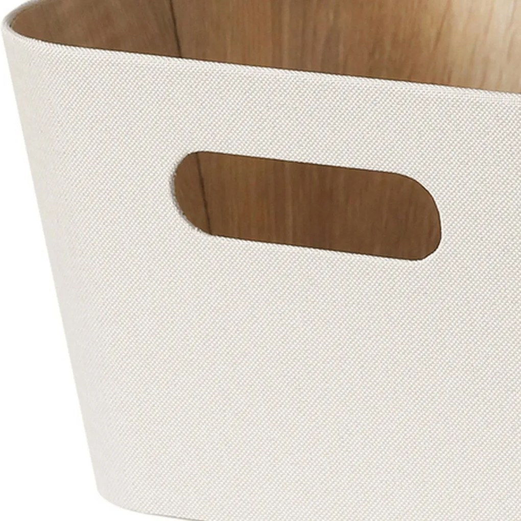 Kitchisimo Zestaw 2 koszyków do przechowywania 27 × 27 × 16 cm, kremowy, M