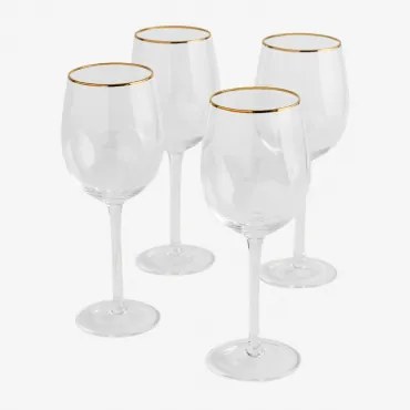 Opakowanie 4 Kieliszków Czerwonego Wina W Kieliszku 45 Cl Arely Transparent - Sklum