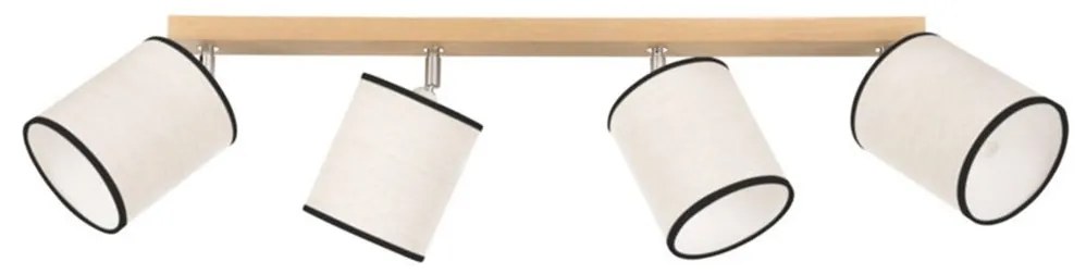 Spot-Light 66791474 - Sufitowa oprawa punktowa BOHO 4xE27/25W/230V dąb