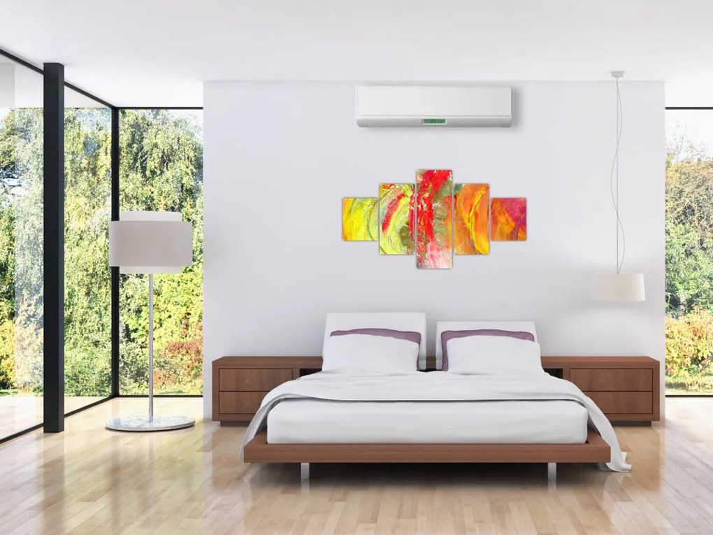 Obraz abstrakcji - malarstwo (125x70 cm)