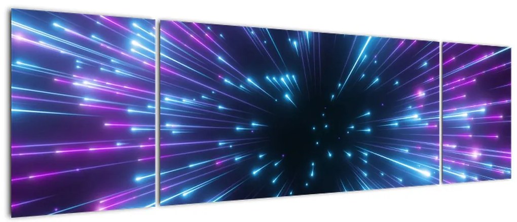 Obraz - Neonowa przestrzeń (170x50 cm)