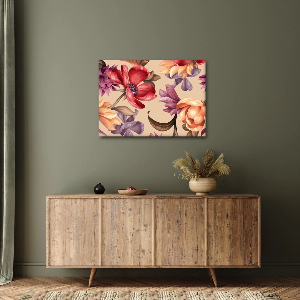 Obraz - Vintage Flowers (70x50 cm)