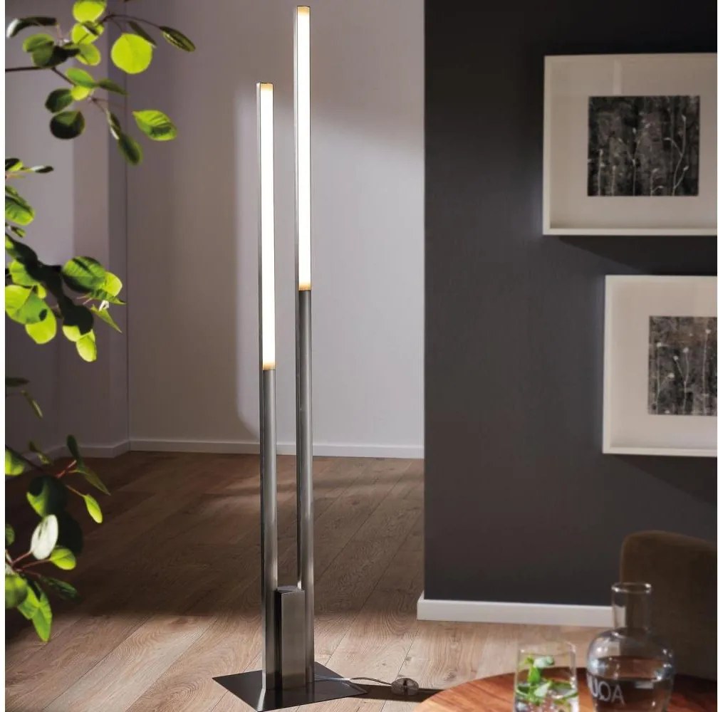 Eglo 55972 - LED RGBW ściemnialna lampa podłogowa FRAIOLI-C LED/34W/230V matowy chrom + pilot