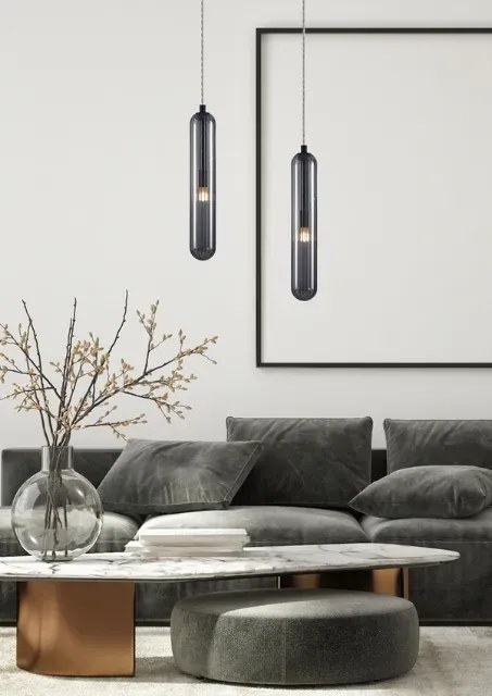 Nowoczesna czarna lampa wisząca - K393 D9-W20