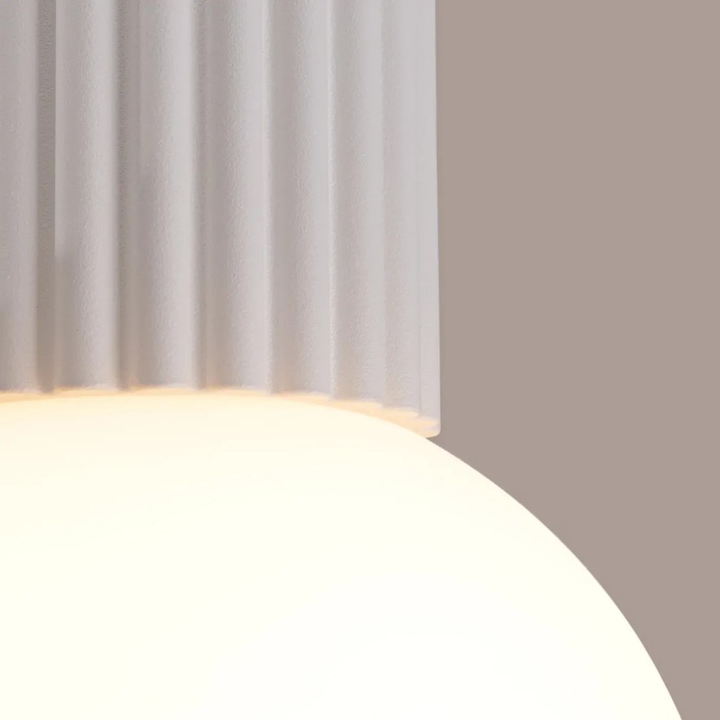 Plafon HALO biały IP44 ryflowany SOLLUX LIGHTING