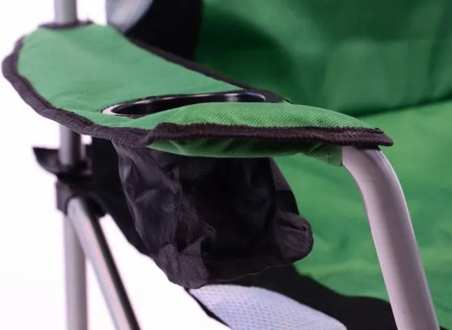 Zestaw 2 szt. składanych krzeseł kempingowych, wędkarskich Divero Deluxe - ziel