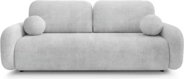 Sofa VIDI Rozkładana Dwuosobowa Szara Szenil Japandi