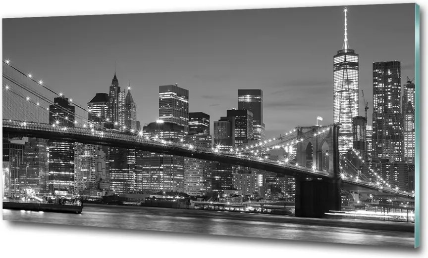 Foto obraz szkło hartowane Manhattan nocą