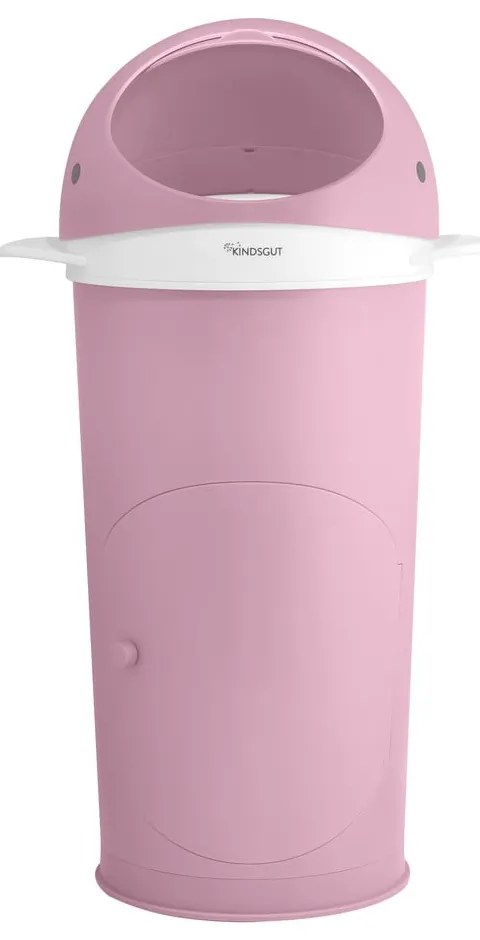 Różowy plastikowy kosz na pieluchy 25 l Whale – Kindsgut