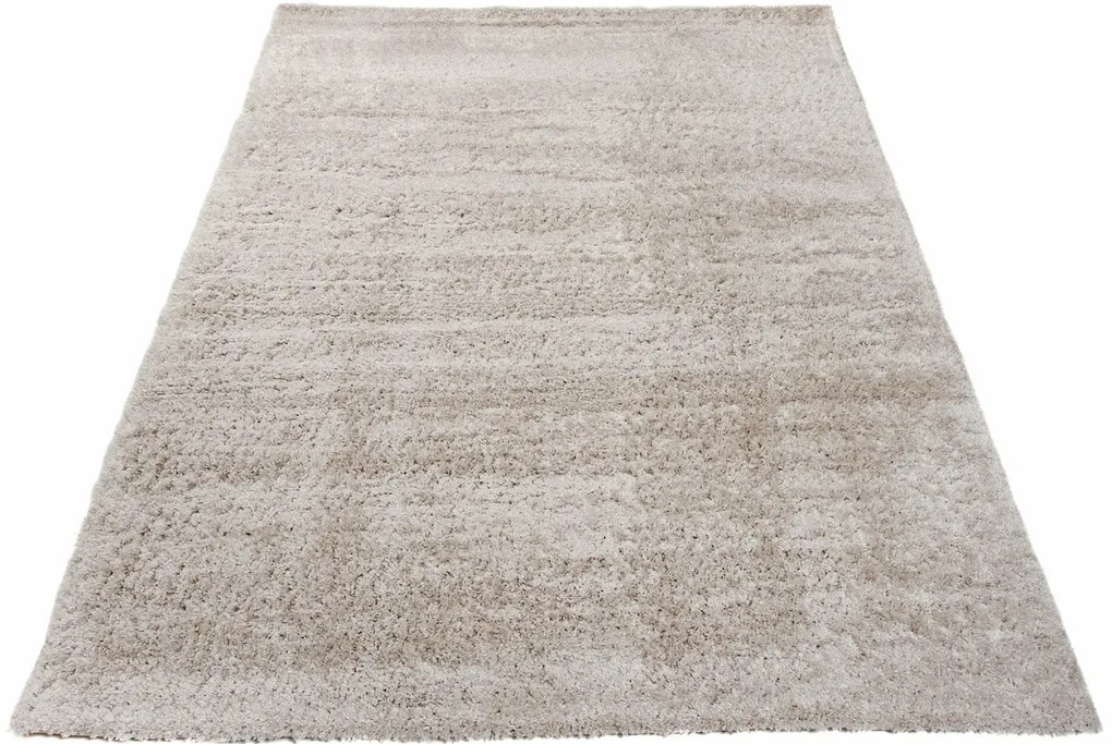 Jasnoszary dywan shaggy w stylu boho T3-Z31