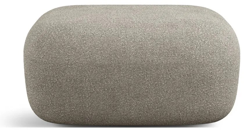 Jasnoszary podnóżek z materiału bouclé Jenny – Micadoni Home