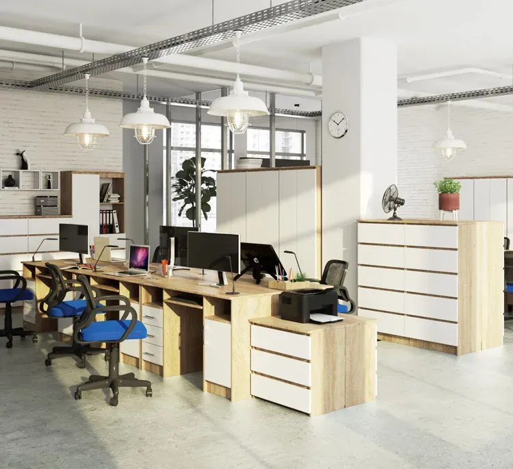 Biurko dla dzieci młodzieży i dąb sonoma + biały A1-E20