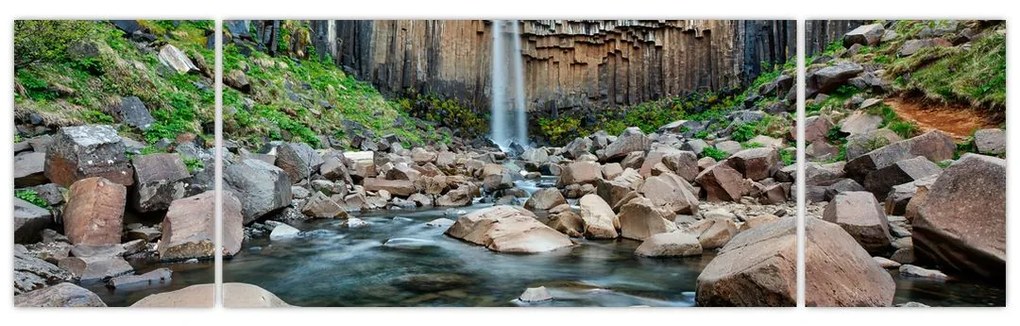 Obraz - Wodospad Svartifoss, Islandia (170x50 cm)