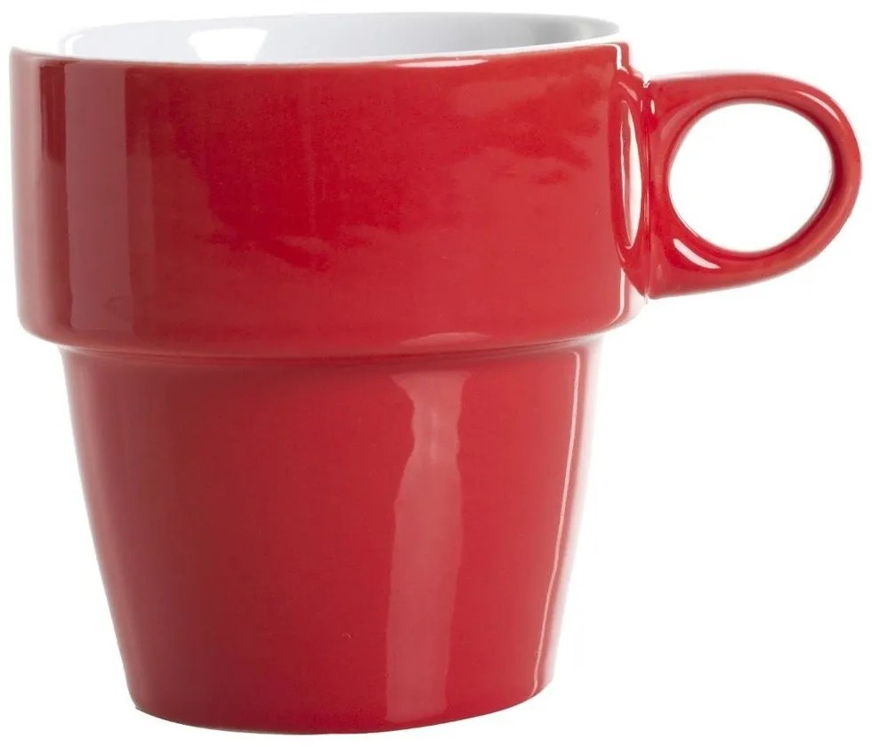 Zestaw 6 kolorowych filiżanek do cappuccino + metalowy stojak