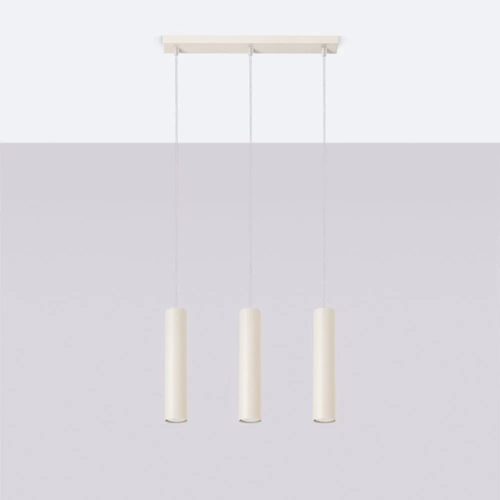 Kremowa lampa wisząca Castro – Sollux