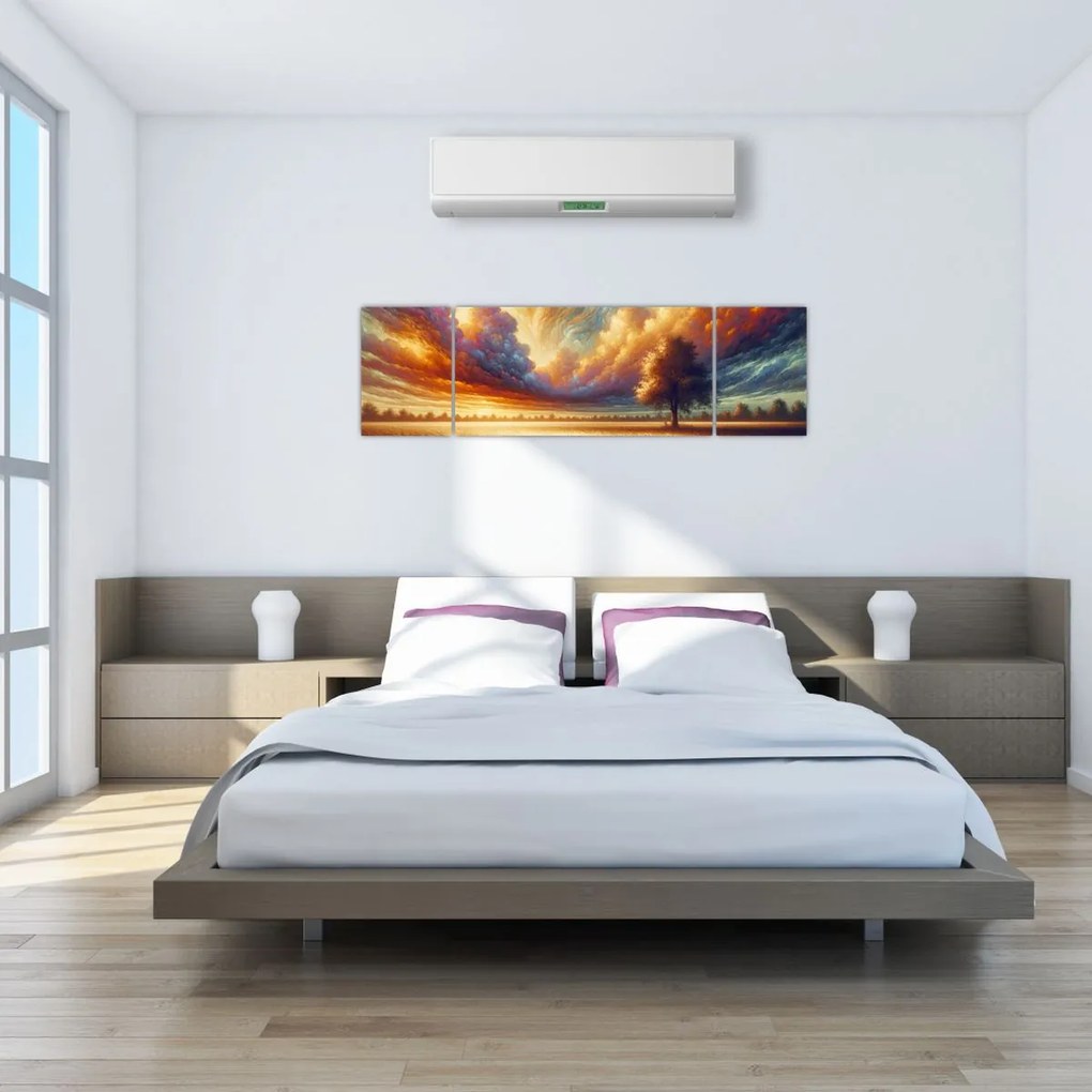 Obraz – Drzewo na polu (170x50 cm)
