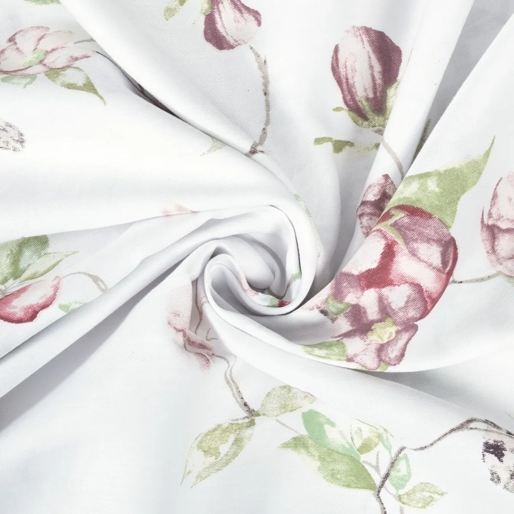 Matex Pościel satynowa Kwiat jabłoni, 140 x 200 cm, 70 x 90 cm