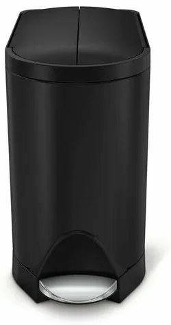 Simplehuman Wąski kosz z pedalem 10 l, czarny