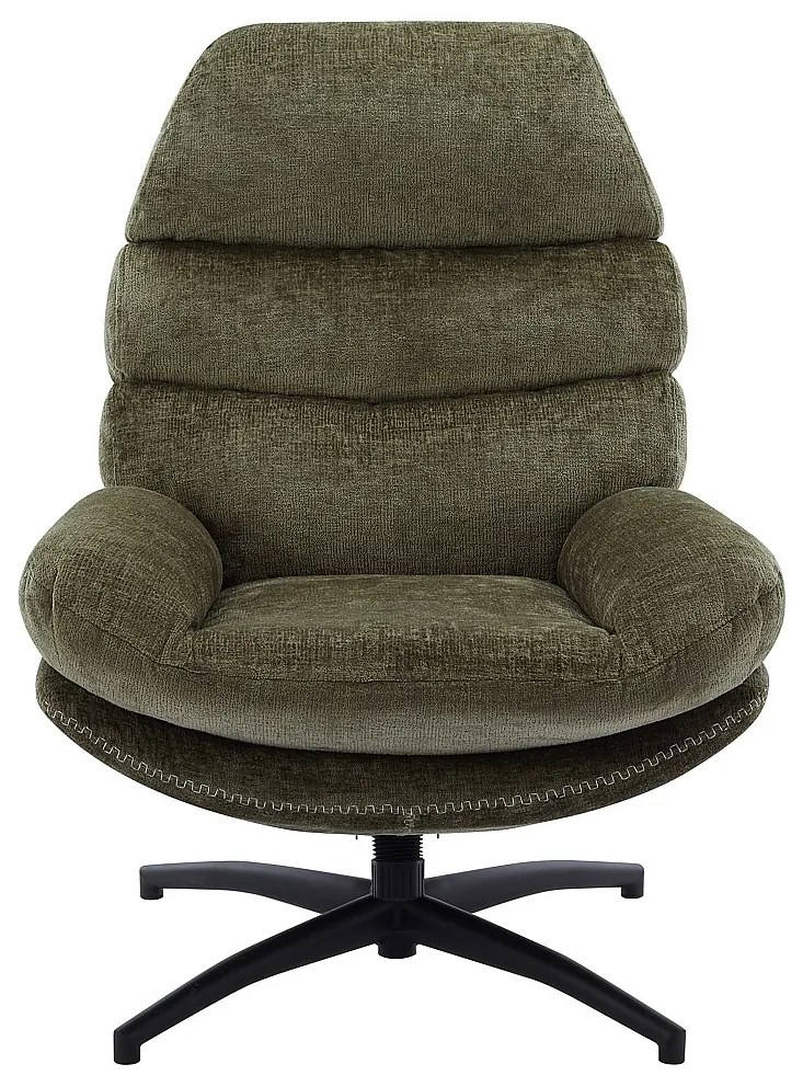 Fotel obrotowy z zieloną tapicerką - LIZUTA