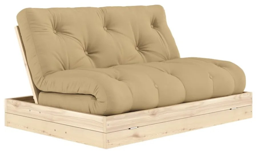 Jasnobrązowa rozkładana sofa 145 cm Flip – Karup Design