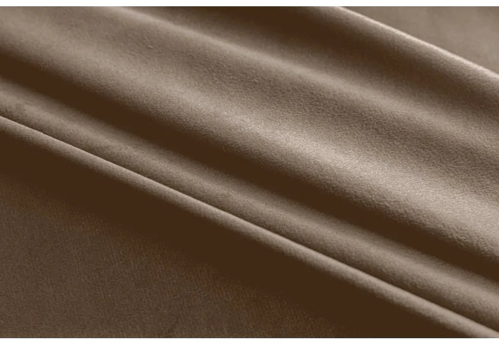 Zasłona zaciemniająca VELVET jasno brązowa 140x250 cm Zawieszanie: Taśma z wiązaniami