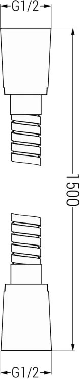 Mexen wąż prysznicowy 150 cm, różowe złoto - 79460-60