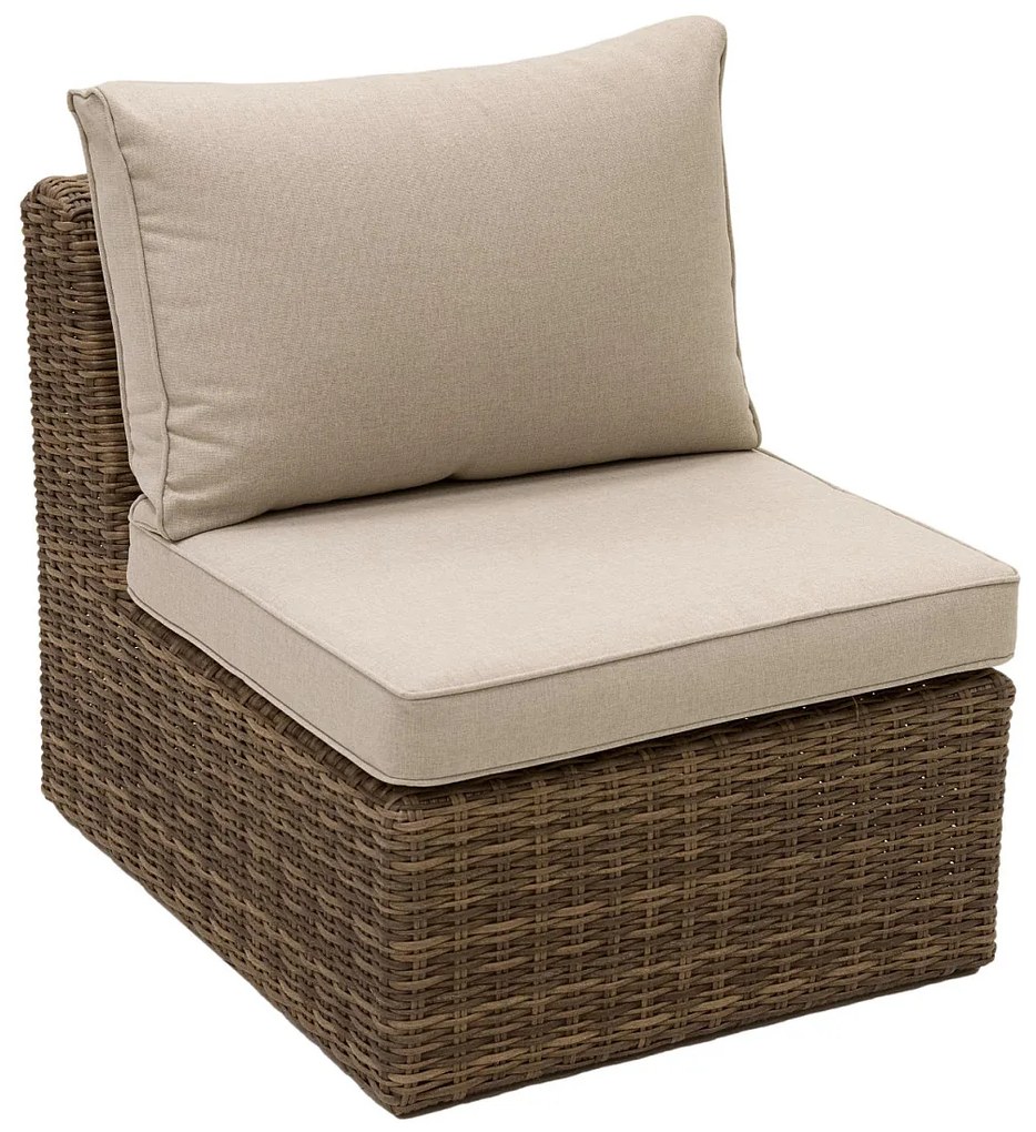 Rattanowy zestaw modułowy BORNEO LUXURY dla 7 osób (brązowy)