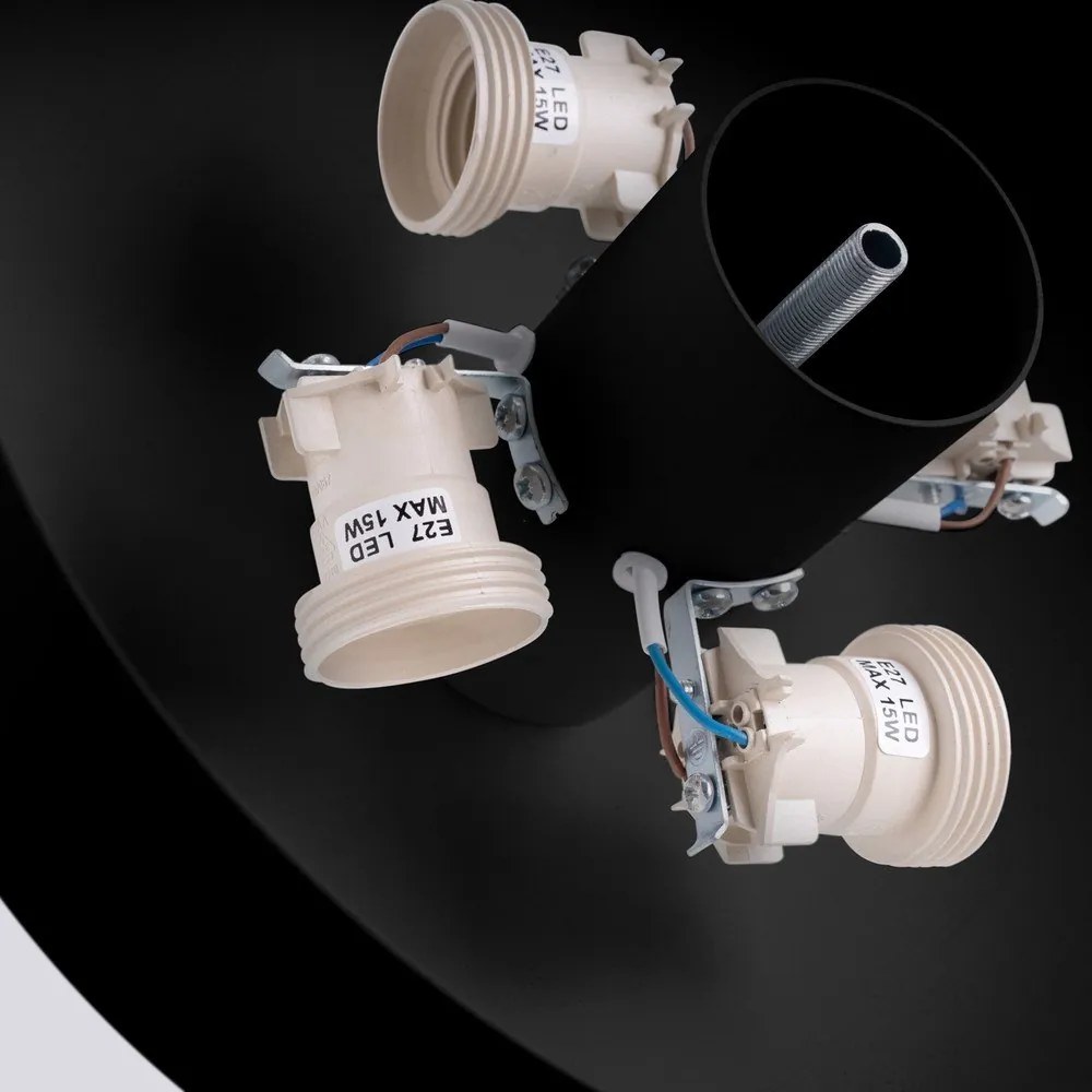 Czarna lampa sufitowa ø 30 cm Blacko – Sollux