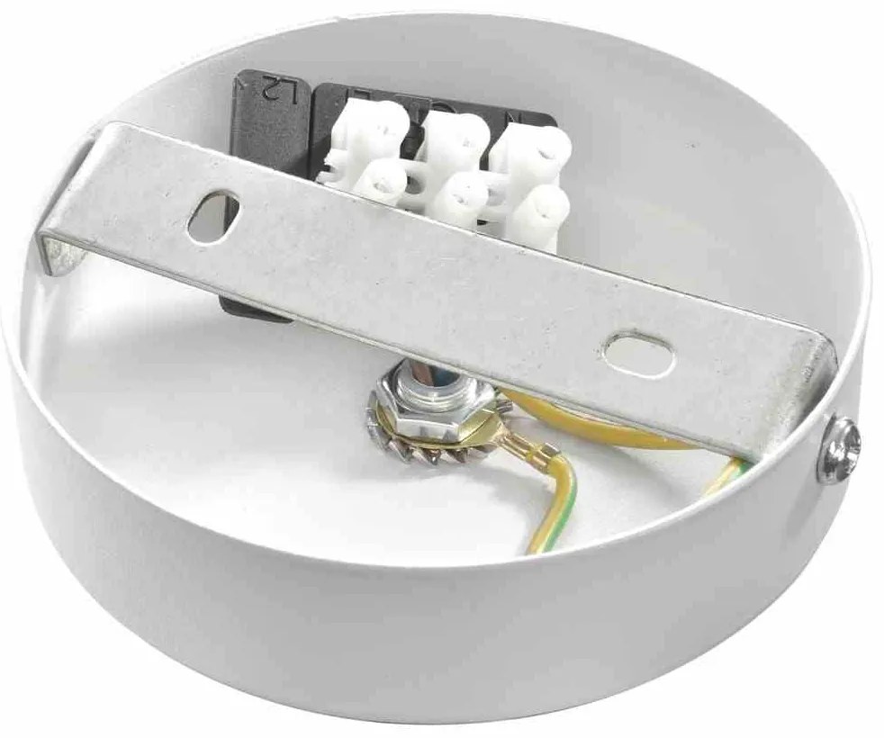Lampa wisząca, pojedyncza biała/złota CLARK WHITE/GOLD 1xE27