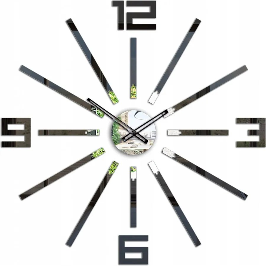 Zegar ścienny naklejany duży nowoczesny akrylowy na ścianę do kuchni salonu