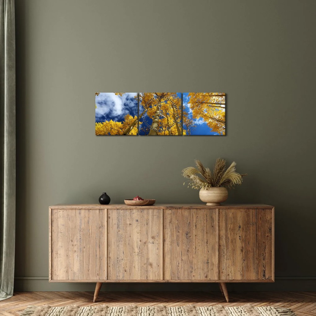 Obraz - Aspen (z zegarem) (90x30 cm)