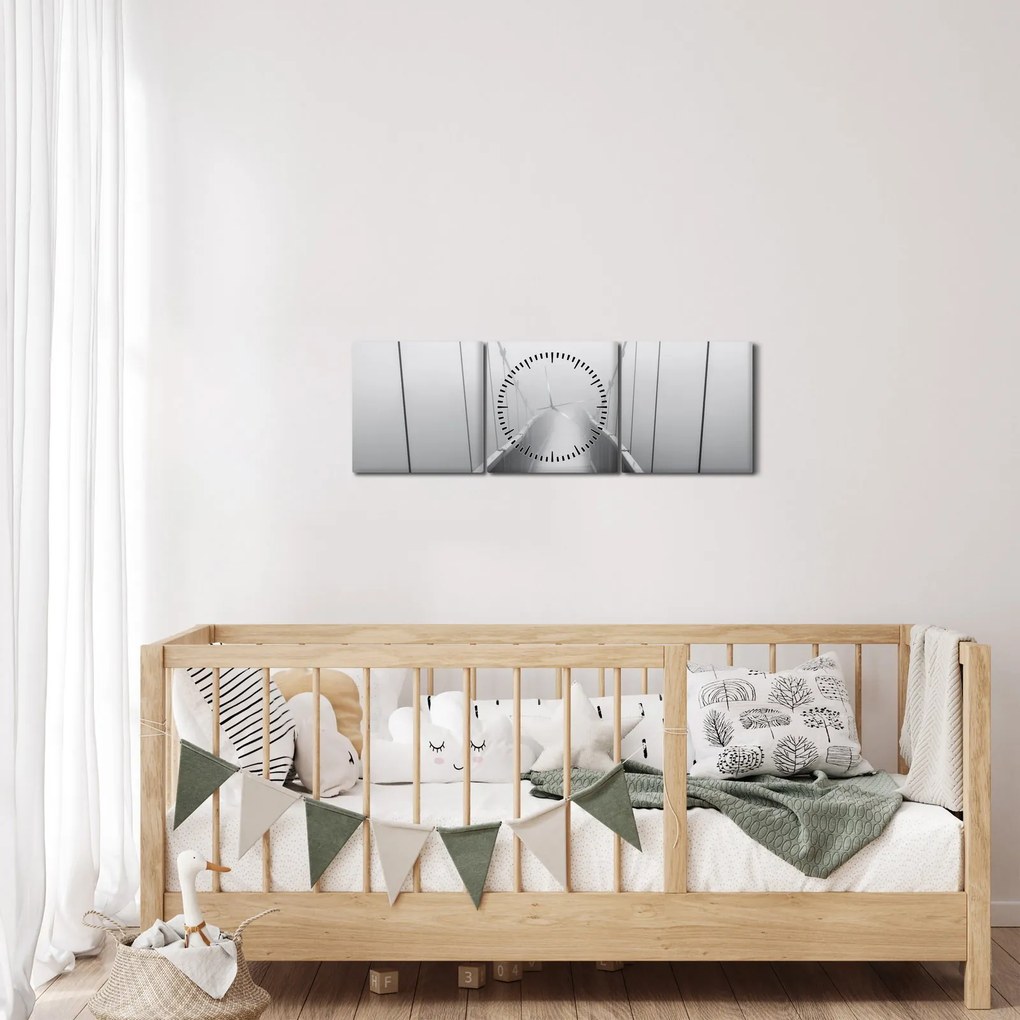 Obraz - Most do nieznanego (z zegarem) (90x30 cm)