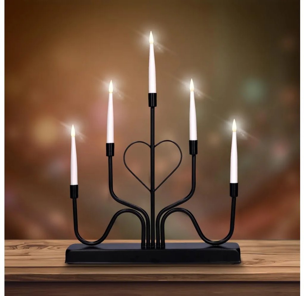 Brilagi - LED świecznik świąteczny LED/2xAA czarny