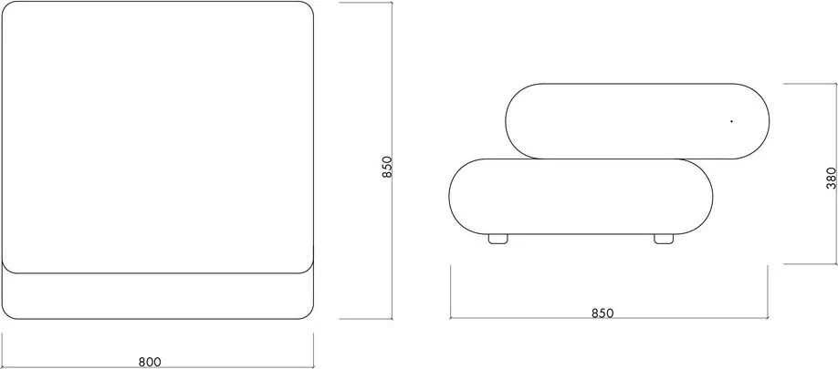 Beżowy puf Taso – noo.ma