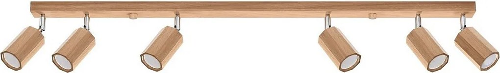 Listwa oświetleniowa ZEKE 6 dębowa