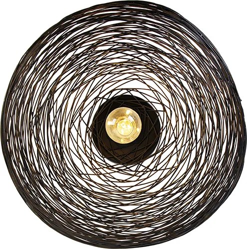 Designerska lampa sufitowa czarna owalna - Sarella