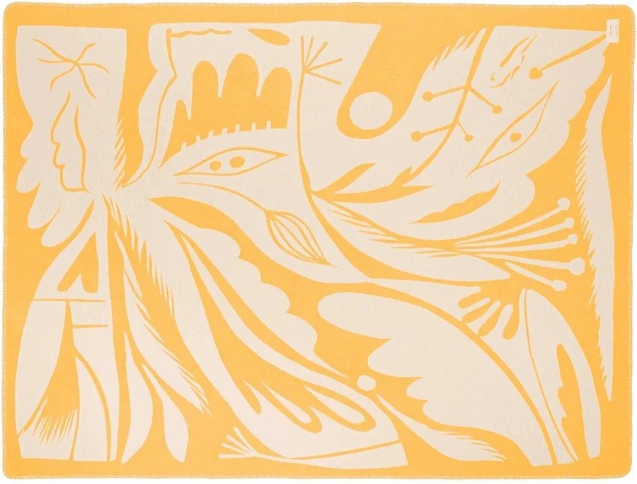 Żółty koc 165x200 cm Lino – noo.ma