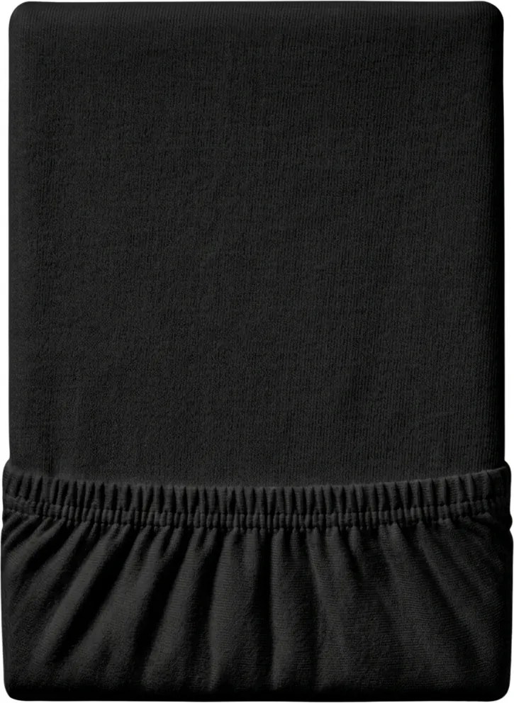 PrzytulneMieszkanie.pl Jersey prześcieradło EXCLUSIVE czarne 200 x 220 cm
