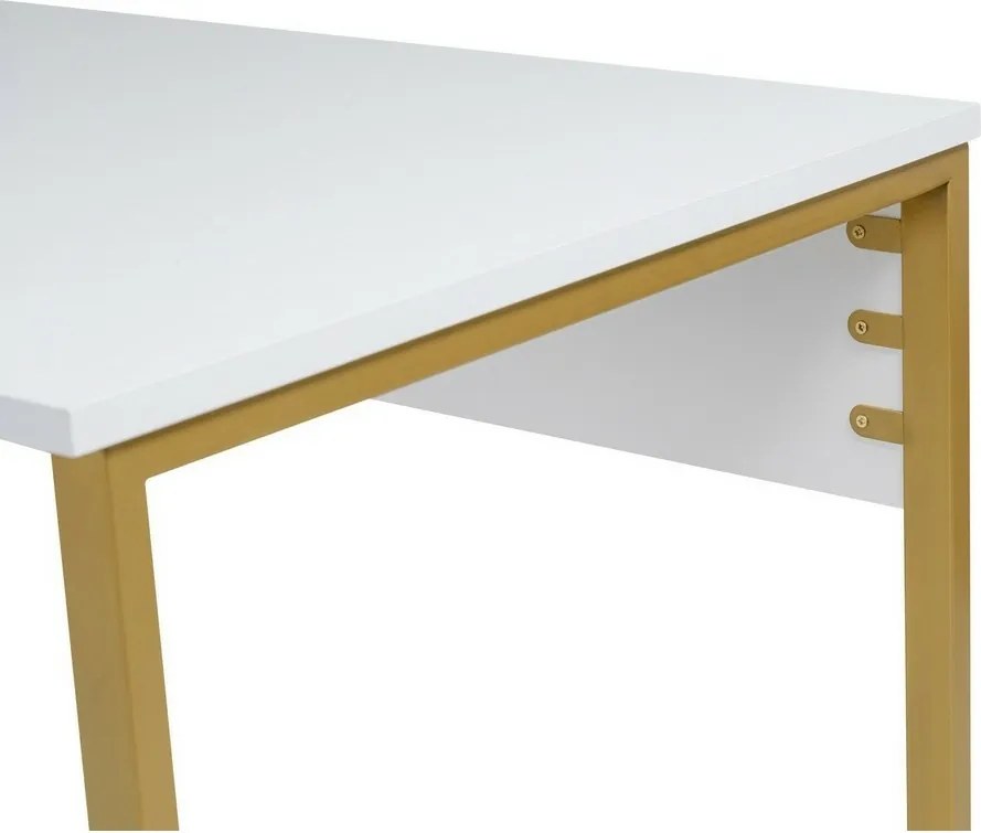 Biurko Twin White and Gold