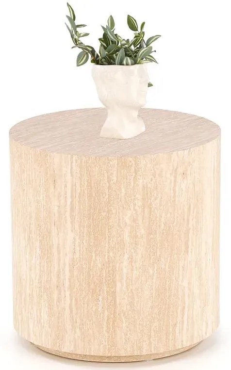 Nowoczesna okrągła ława kawowa trawertyn M3-Z72